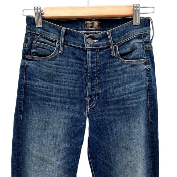 MOTHER Jeans The Stunner Ankle Fray Blue Whatcha Got Cooking Wash - Picture 2 of 13